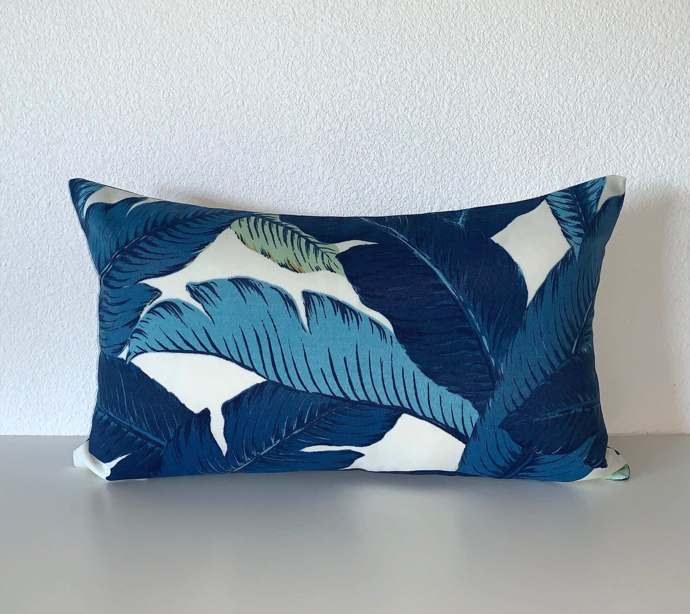 Tommy Bahama Swaying Palms Indigo Outdoor Patio Lumbar Pillows Etsy.de