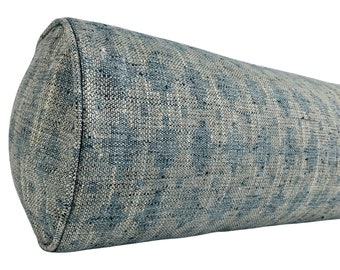 Teal Woven 9 x 48 Textured Bolster Pillow Cover - Blue, Deep Teal Bolster Pillow Cover