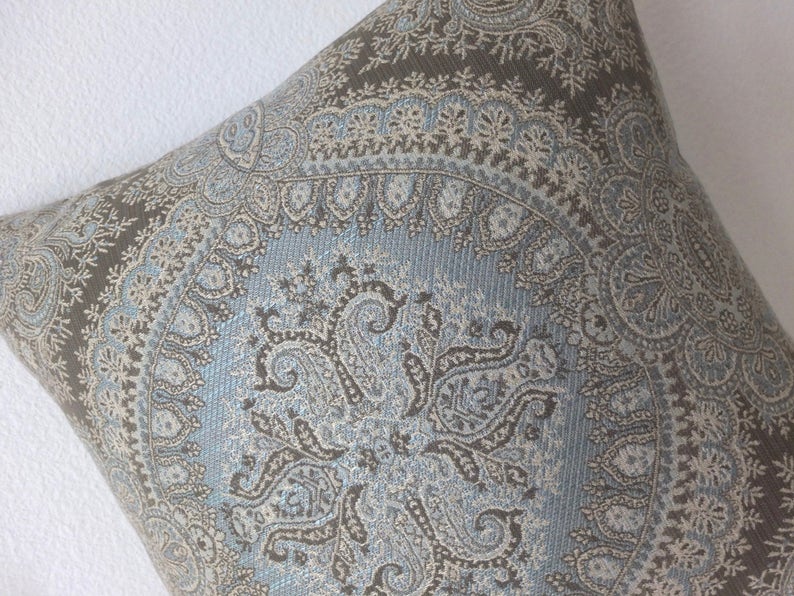 Stroheim Brianza Lace Sky Pillow cover Available in Square, lumbar, euro sham, and bolster pillow covers image 8