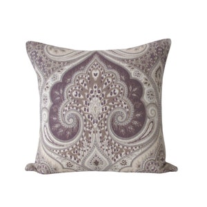 Ethan Allen Anjali Lilac Pillow Cover Available Throw Pillow, Lumbar Pillow, Bolster Pillow Cover Sizes image 1