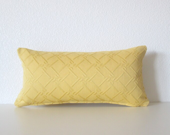Decorative Pillow Cover Mini Lumbar Pillow 8x16 Yellow Etsy