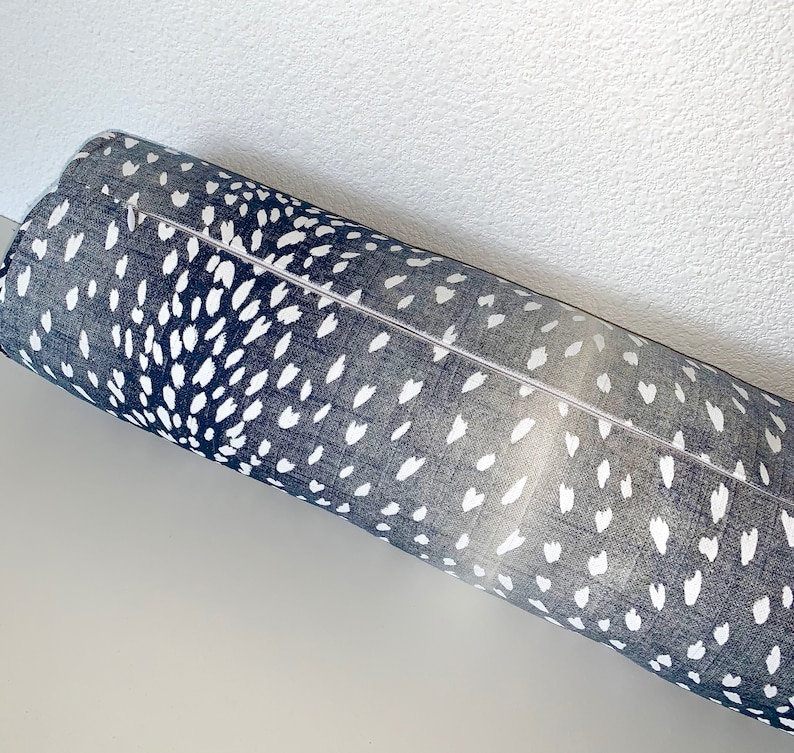 Ballard Designs Antelope Navy Bolster Pillow Cover Navy Etsy