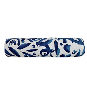 Lacefield Designs Lino Cobalt Bolster Pillow Cover / Modern Art / Indigo Blue & White Bolster Pillow / Modern Bolster Pillow Handmade image 1
