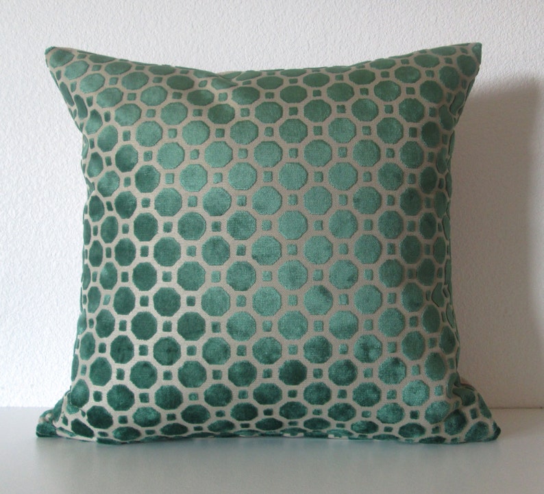 Robert Allen Velvet Geo Pillow Cover - Thumbnail 3