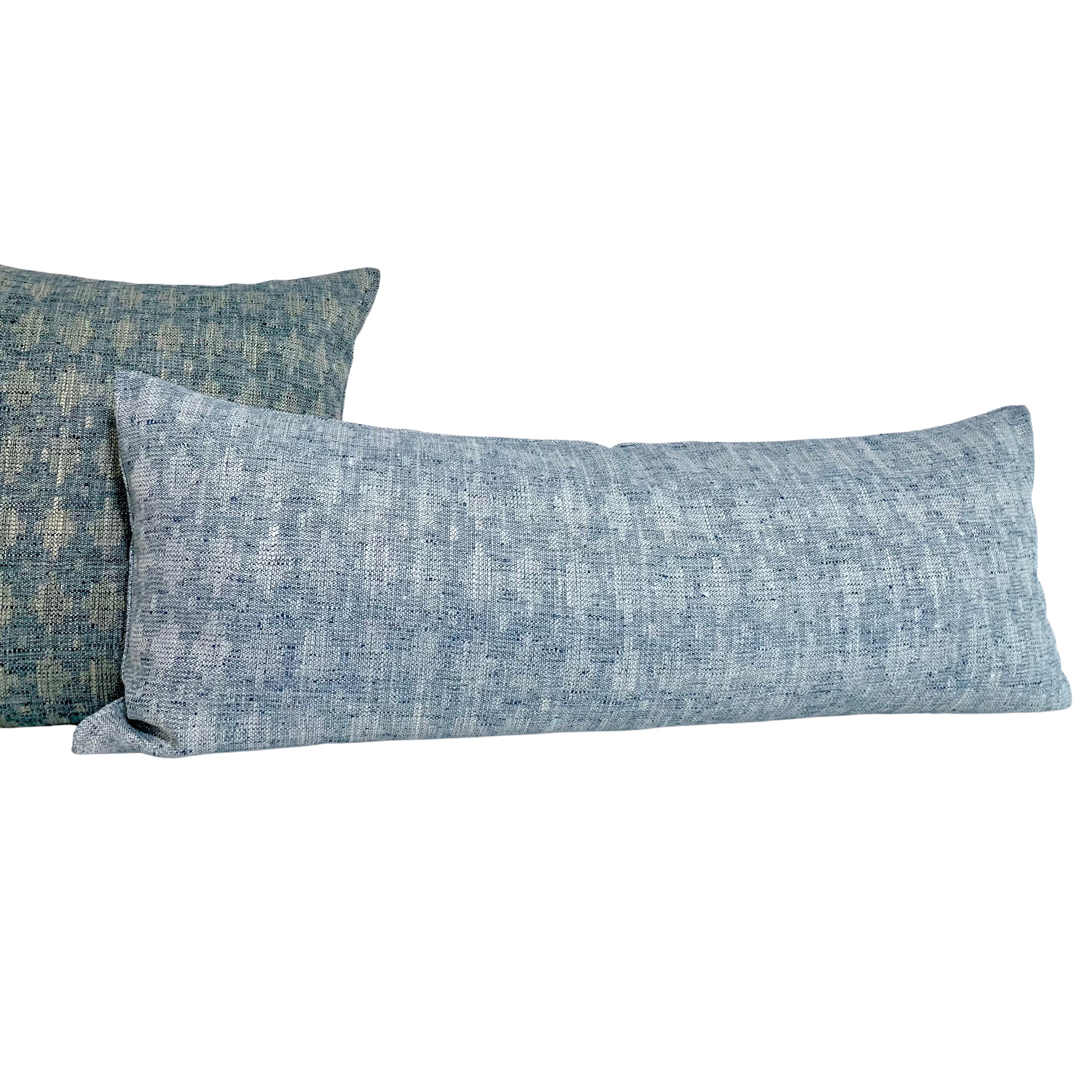Coastal Blue 14 X 36 - Woven Jacquard Long Lumbar - Pillow Cover