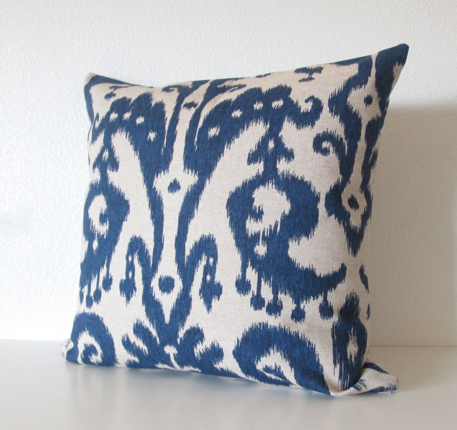 Ballard Designs Venice Ikat Navy Throw Pillow Cover / - Etsy