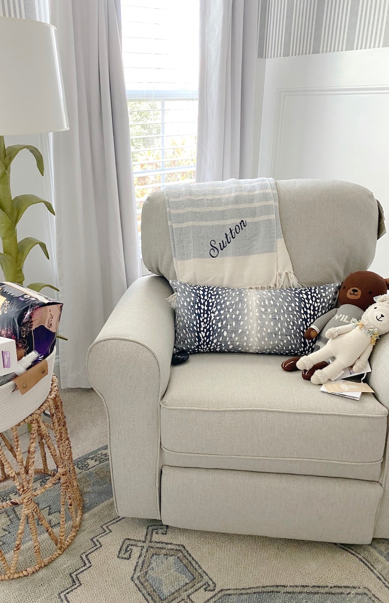 Ballard Designs Antelope Navy Bolster Pillow Cover Navy Etsy