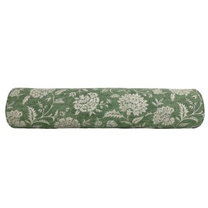Olive Green Throw Pillow - Floral & Foliage Pillow Cover - Available in Lumbar, Bolster, Throw, Euro Sham Sizes