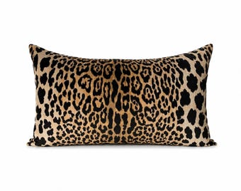 Custom Listing - Leopard Velvet Lumbar Pillow Cover | Ballard Designs Serengeti
