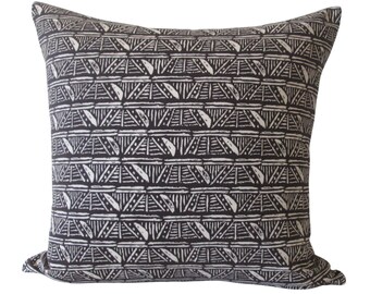 Nate Berkus Leira Pillow Cover in Expresso - Available in Throw, Lumbar, Bolster Pillow Cover Sizes
