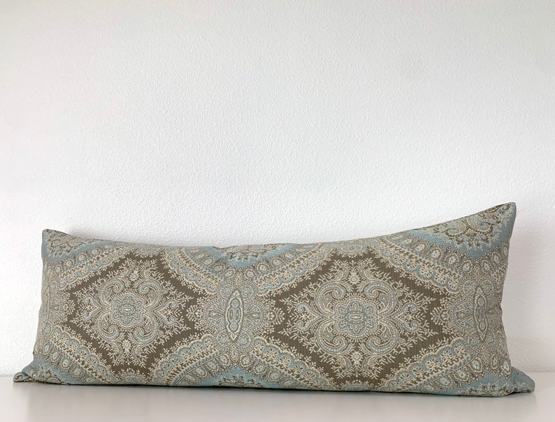 Stroheim Brianza Lace Sky Pillow cover Available in Square, lumbar, euro sham, and bolster pillow covers image 7