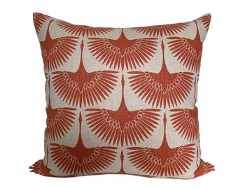 Genevieve Gorder Flock Circa Tigerlily Throw Pillow Cover - Burnt Orange Throw Pillow Cover - Large Oversize - Modern Throw Pillow Cover