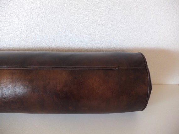 leather bolster pillow