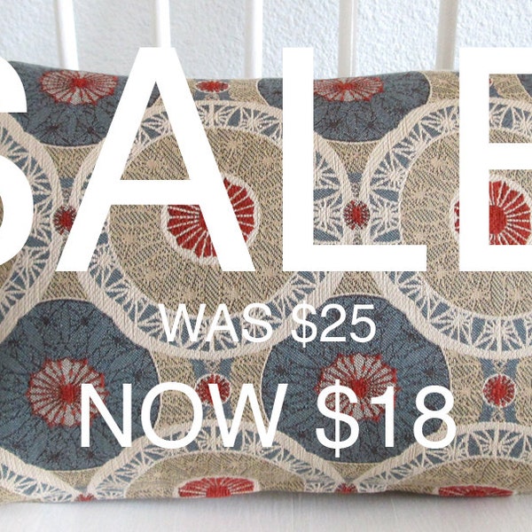SALE - Decorative pillow cover - Lumbar pillow - Suzani pillow - 12x18 - Antique Bronze - Blue - Brunt Orange - Cream
