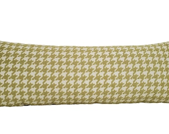 Green Houndstooth Lumbar Pillow Cover - Green Square Pillow Cover - Houndstooth Green Bolster Pillow Cover