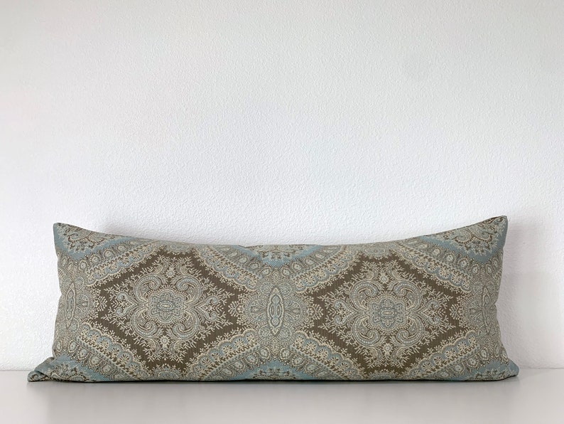 Stroheim Brianza Lace Sky Pillow cover Available in Square, lumbar, euro sham, and bolster pillow covers image 6