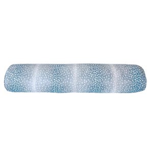 Ballard Designs Antelope Bolster Pillow Cover - Aqua Blue Antelope Print