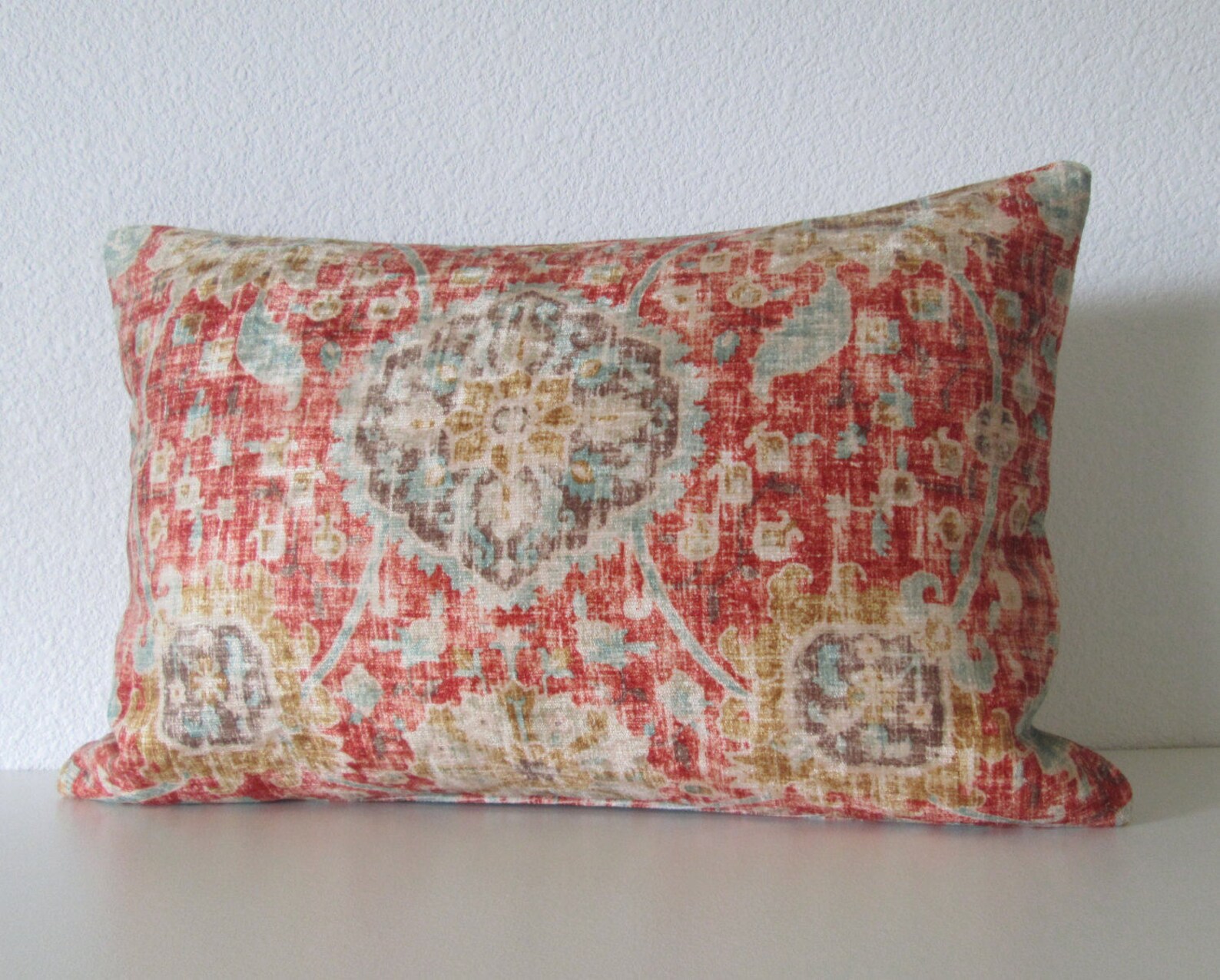 Ethan Allen Chakra Cinnabar Lumbar Pillow Cover / Large Lumbar Etsy