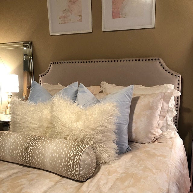 Full/queen Size Bed Bolster Authentic Vern Yip Antelope Fawn Etsy