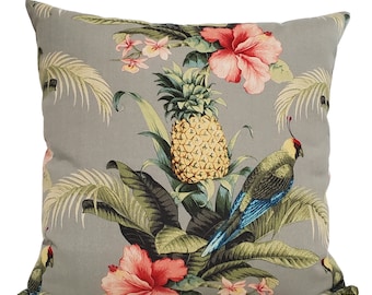 Beach Bounty Tangelo outdoor pillow cover / Available in throw, lumbar and bolster pillow covers