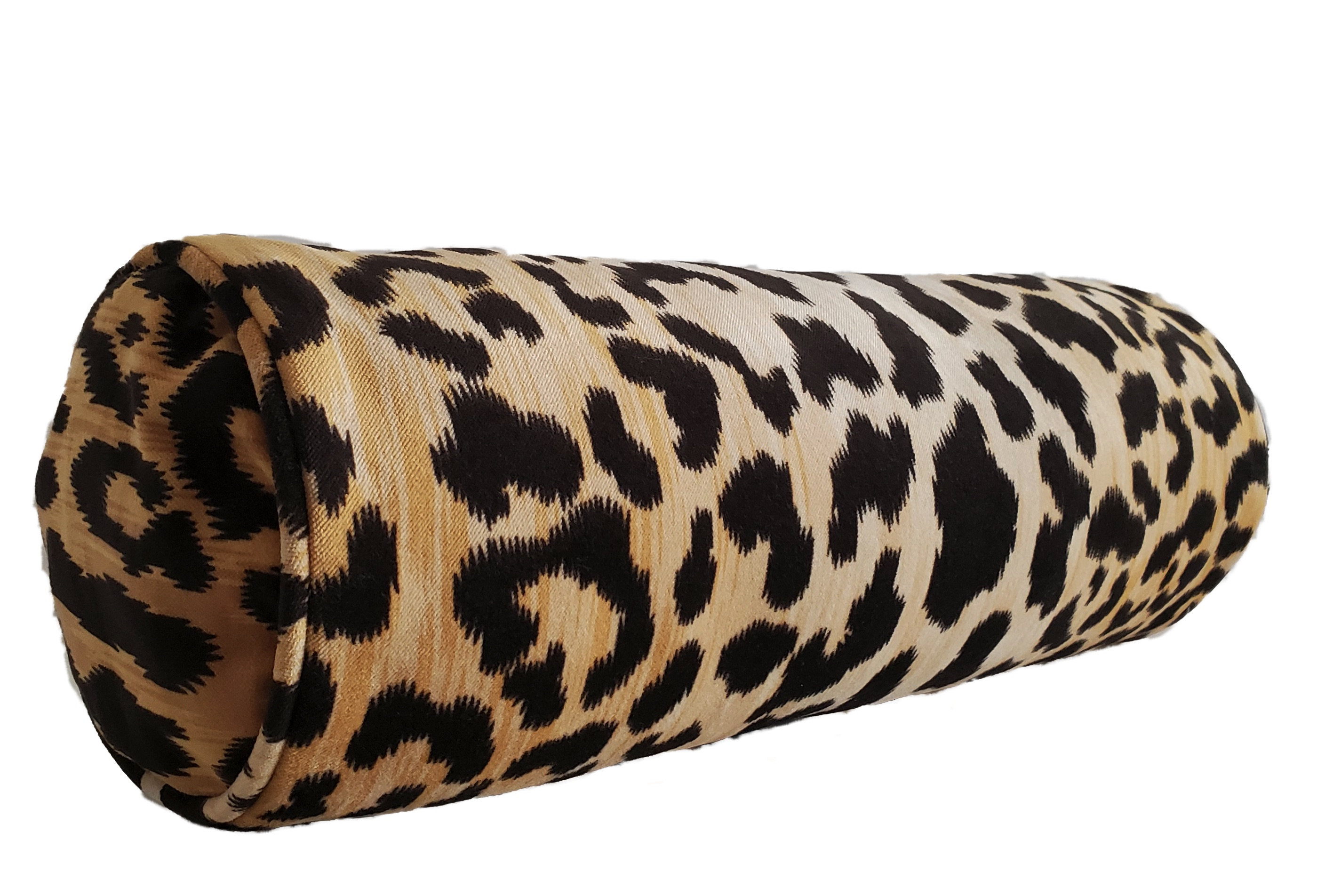 Leopard print bolster clearance pillow