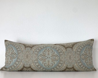 Stroheim Brianza Lace Sky - Pillow cover - Available in Square, lumbar, euro sham, and bolster pillow covers