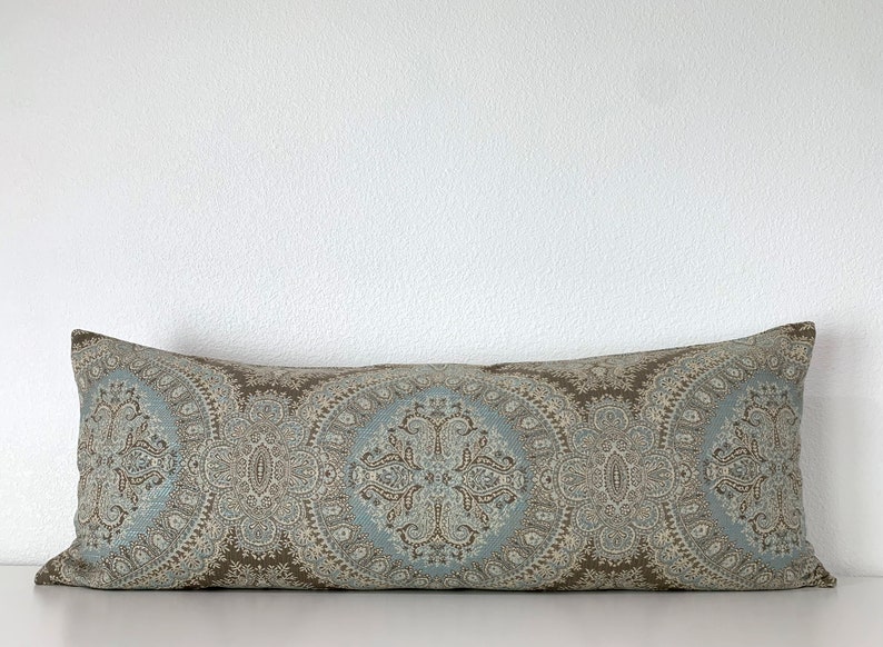 Stroheim Brianza Lace Sky Pillow cover Available in Square, lumbar, euro sham, and bolster pillow covers image 1