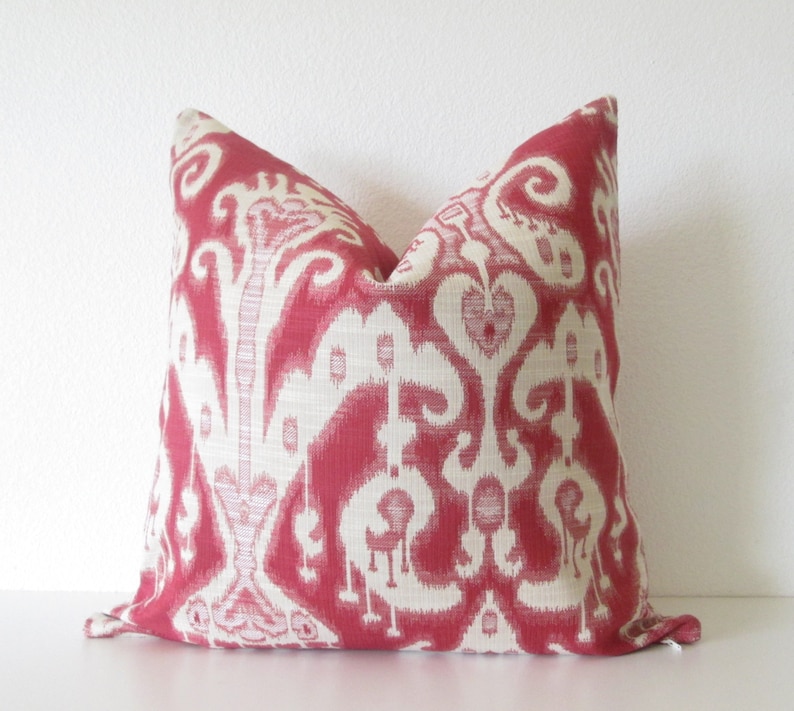 Kravet Southwest Kilims Pillow Cover Red Ikat Decorative Etsy