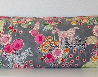 Spring Pillow Cover - Safari in Decorative Body Pillow Cover - Colorful Animals Design Pillow Cover - Handmade Pillow Covers