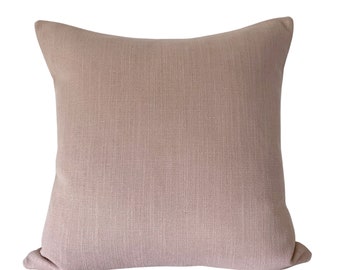 Vern Yip Rosemary Linen Blush Throw Pillow Cover - Solid Blush Pink Pillow Cover - Versatile Sizes: Bolster, Lumbar, Throw, Euro Sham