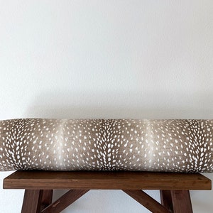 Ballard Designs Antelope Pillow Cover in Cocoa Linen Body Pillow Cover Antelope Pillow Antelope Lumbar Pillow Extra Long Lumbar image 2