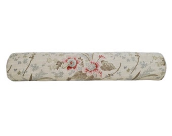 Ballard Designs Laura Floral Bolster Pillow Cover in Parchment - Romantic Parisian Style - Oeko-Tex - Available in Lumbar, Throw, Euro Sham