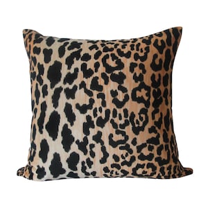 Leopard Print Velvet Throw Pillow Cover | Ballard Designs Serengeti