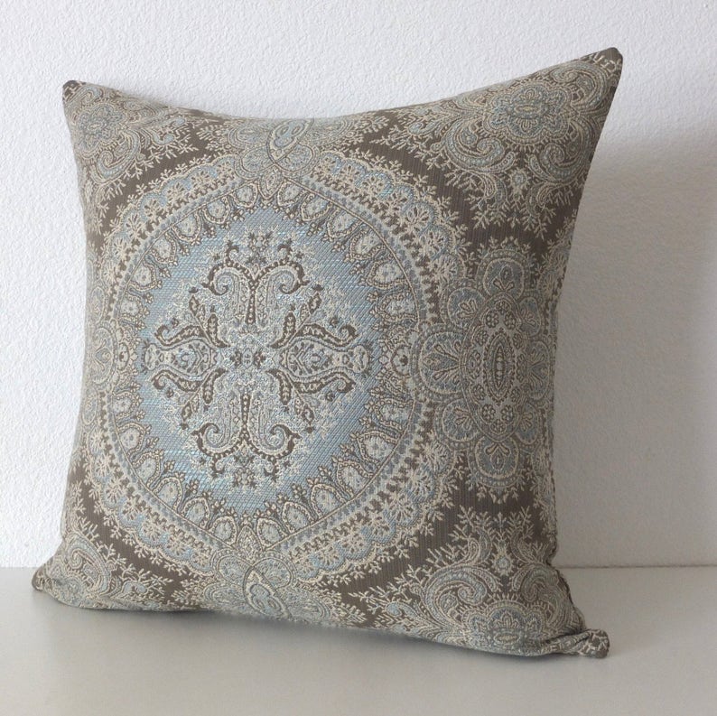 Stroheim Brianza Lace Sky Pillow cover Available in Square, lumbar, euro sham, and bolster pillow covers image 4