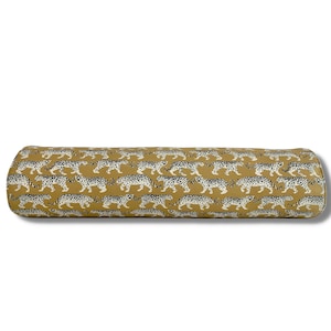 Walking on the Wild Side Outdoor Pillow Cover in Gold - OEKO TEX Sustainable / Available in Throw, Lumbar, Bolster Pillow Covers