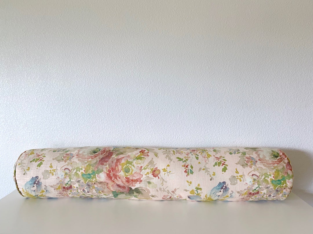 Ballard Designs Langley Blush Bolster Pillow Cover / Available Etsy