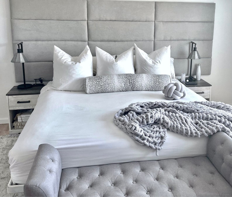 Authentic Vern Yip Antelope Linen Gray Bolster Pillow Cover / Etsy