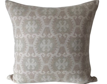 Southwestern Adella Pillow Cover in Muted Blush - Wool Texture - Available in Long Decorative Pillows Styles - Bolster, Lumbar, Throw Sizes