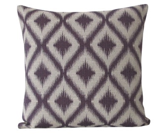 Geometric Amethyst Pillow Cover - Available in lumbar, throw, euro sham, and bolster pillow covers