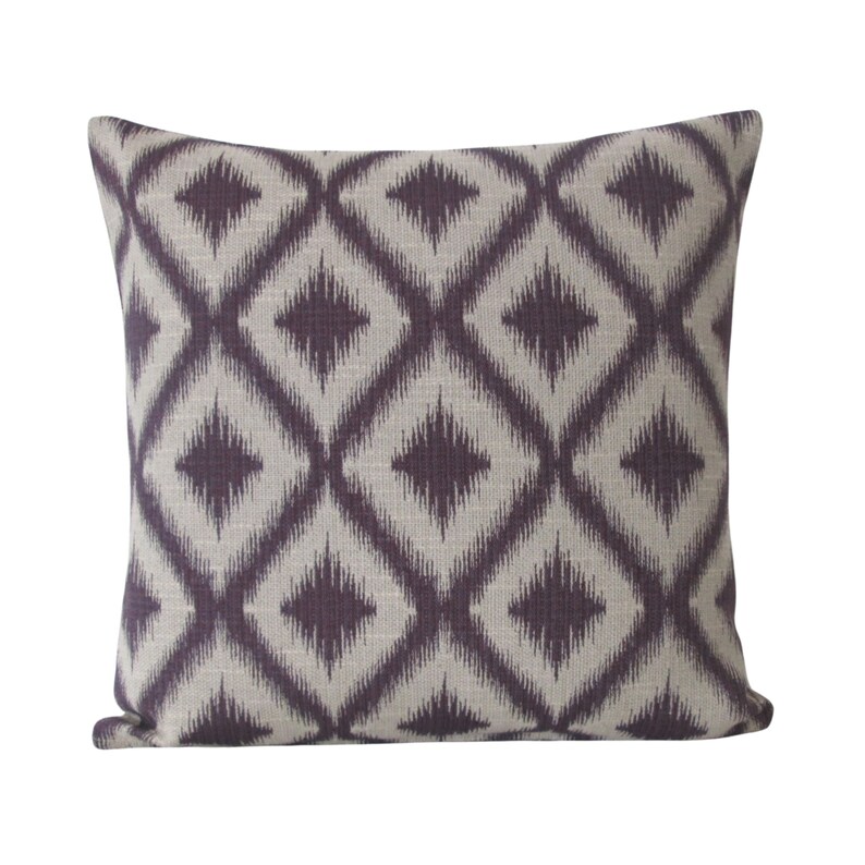 Geometric Amethyst Pillow Cover Available in lumbar, throw, euro sham, and bolster pillow covers image 1