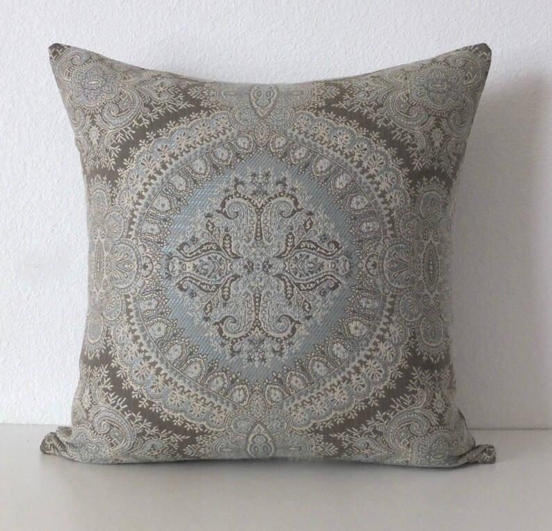 Stroheim Brianza Lace Sky Pillow cover Available in Square, lumbar, euro sham, and bolster pillow covers image 2