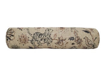 Custom Order Tawnya K - Ballard Designs Gazella in Toast 6 x 48 Bolster Pillow Cover - Jungle Print Bolster Pillow Cover