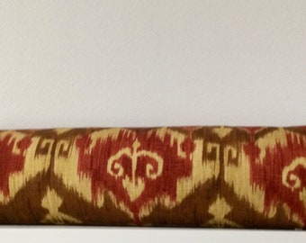 Modesto Spice pillow cover - Bold ikat bolster cover - Red tribal lumbar, euro sham, throw pillow cover
