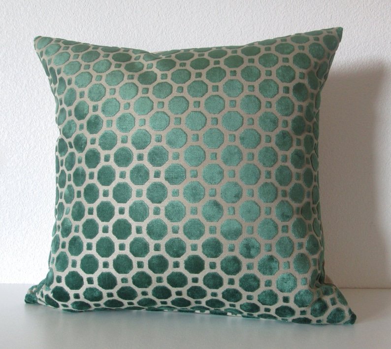 Robert Allen Velvet Geo Pillow Cover