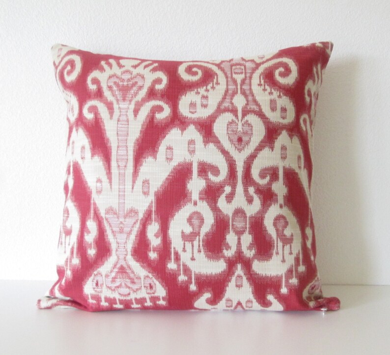 Kravet Southwest Kilims Pillow Cover Red Ikat Decorative Etsy