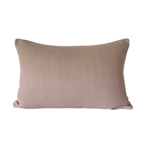 Vern Yip Rosemary Linen Blush Lumbar Pillow Cover - Solid Blush Pink Pillow Cover - Versatile Sizes: Bolster, Lumbar, Throw, Euro Sham