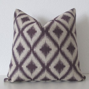 Geometric Amethyst Pillow Cover Available in lumbar, throw, euro sham, and bolster pillow covers image 4