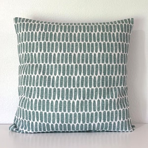 Mineral Green Geometric Throw Pillow Cover - Block Print Inspired - Available in Lumbar, Throw, Bolster, Euro Sham Sizes