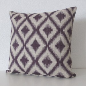 Geometric Amethyst Pillow Cover Available in lumbar, throw, euro sham, and bolster pillow covers image 3