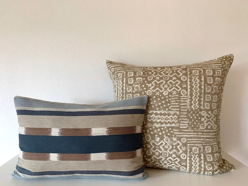Kanta Stripe Slate Pillow Cover
